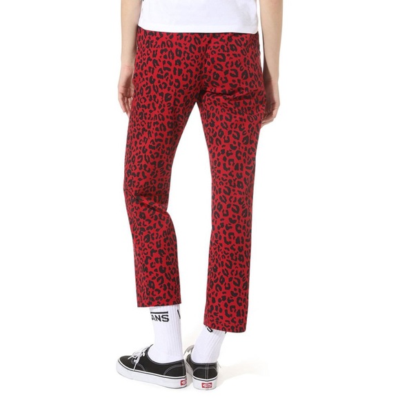 Vans Authentic Red Leopard Print Chino Pants *Size 24* - Picture 8 of 10